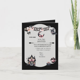 Invitation de fête d'Halloween effrayante Élégan