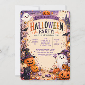 👻🎃 Invitation de fête d'Halloween effrayante et