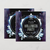 Invitation de fête d'Halloween effrayante vintage (Devant / Derrière)