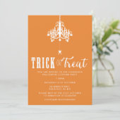Invitation de fête d'Halloween - élégant invitatio (Debout devant)