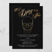 Invitation de fête d'Halloween - élégant invitatio (Devant / Derrière)