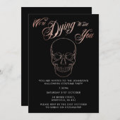 Invitation de fête d'Halloween - élégant invitatio (Devant / Derrière)