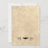 Invitation de fête d'Halloween en ivoire vintage (Dos)