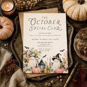 Invitation de fête d'Halloween fantôme rose