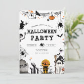Invitation de fête d'Halloween, Fête de nuit Éffra (Debout devant)