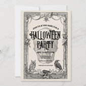 Invitation de fête d'Halloween, Halloween Vintage (Devant)