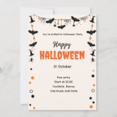 Invitation de fête d'Halloween heureuse avec chauv (Devant)