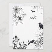 Invitation de fête d'Halloween homme squelette got (Dos)