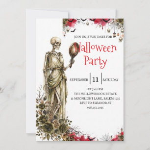 Invitation de fête d'Halloween homme squelette got