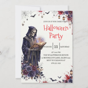 Invitation de fête d'Halloween homme squelette got