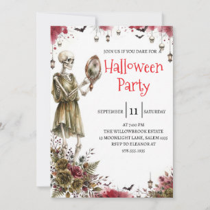 Invitation de fête d'Halloween homme squelette got