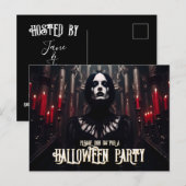 Invitation de fête d'Halloween – Invitation gothiq (Devant / Derrière)