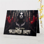 Invitation de fête d'Halloween – Invitation gothiq (Fleur jaune)