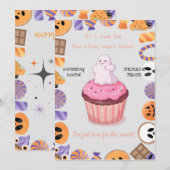 Invitation de fête d'Halloween modifiable - mignon (Devant / Derrière)