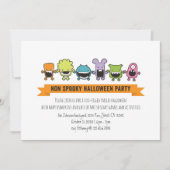 Invitation de fête d'Halloween non Éffrayante (Devant)