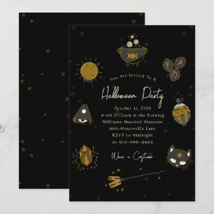 Invitation de fête d'Halloween pour adultes ensorc