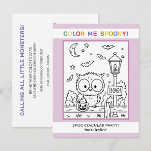 Invitation de fête d'Halloween pour enfants avec c