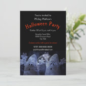 Invitation de fête d'Halloween pour enfants fantôm (Debout devant)
