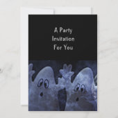 Invitation de fête d'Halloween pour enfants fantôm (Dos)