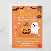 Invitation de fête d'Halloween pour enfants mignon (Devant)