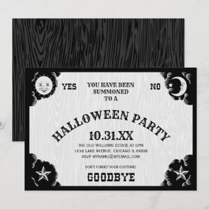 Invitation de fête d'Halloween pour la planche spi
