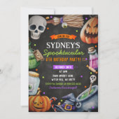 Invitation de fête d'Halloween pour les enfants et (Devant)