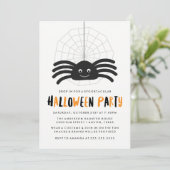 Invitation de fête d'Halloween pour une araignée m (Debout devant)