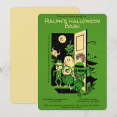 Invitation de fête d'Halloween Retro personnalisab (Devant / Derrière)
