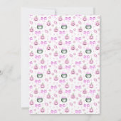 Invitation de fête d'Halloween rose pour filles (Dos)