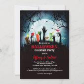 Invitation de fête d'Halloween. soirée cocktail Zo (Devant)