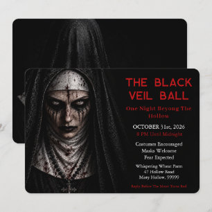 Invitation de fête d'Halloween sombre et gothique