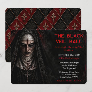 Invitation de fête d'Halloween sombre gothique ave