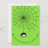 Invitation de fête d'Halloween Spider Bats Enfants (Dos)