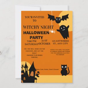 Invitation de fête d'Halloween Spooky Chic