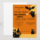 Invitation de fête d'Halloween Spooky Chic (Devant / Derrière)
