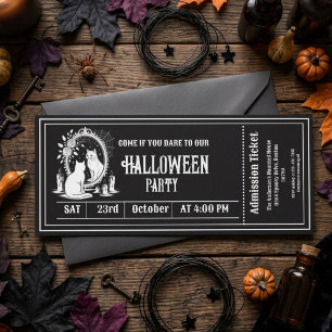 Invitation de fête d'Halloween squelette gothique