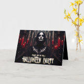 Invitation de fête d'Halloween – Style gothique so (Fleur jaune)
