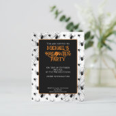 Invitation de fête d'Halloween toile d'araignée no (Debout devant)