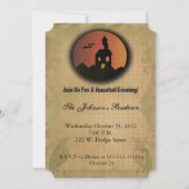 Invitation de fête d'Halloween, Vintage, Ephemera (Dos)