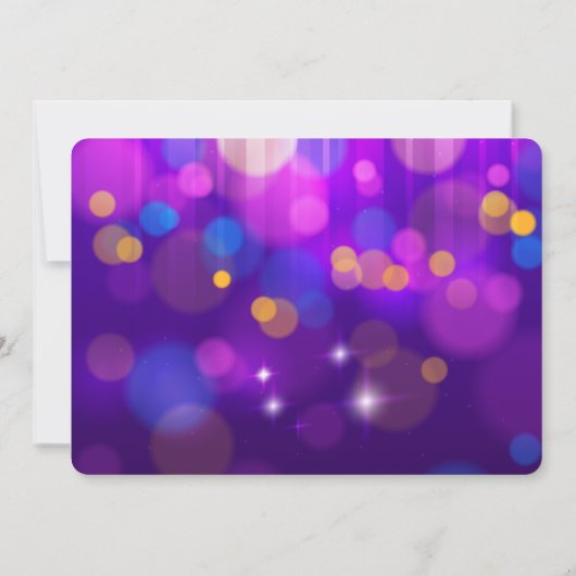 Invitation de fête Disco Diva 70's (Dos)