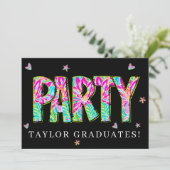 * Invitation de fête DIY à gribouiller pour tout é (Debout devant)