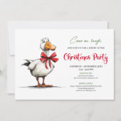 Invitation de fête drôle et décalée pour Noël avec (Devant)