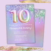 Invitation de fête du 10e anniversaire Parties sci