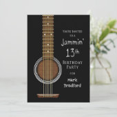 Invitation de fête du 13e anniversaire, guitare ac (Debout devant)