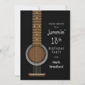 Invitation de fête du 16e anniversaire, guitare ac (Devant)