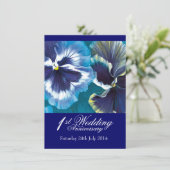 Invitation de fête du 1er anniversaire de mariage (Debout devant)