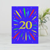 Invitation de fête du 20e anniversaire Explosion (Debout devant)