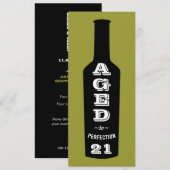 Invitation de fête du 21e anniversaire Aged to Per (Devant / Derrière)