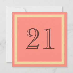 Invitation de fête du 21e anniversaire - Coral Sau