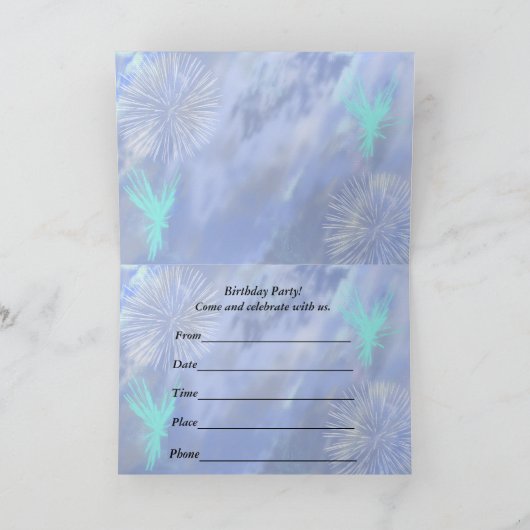 Invitation de fête du 22e anniversaire (Intérieur)